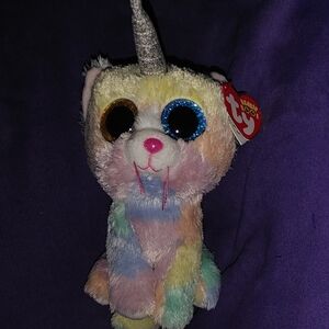 Ty Pastel Unicorn Plush with Silver Horn